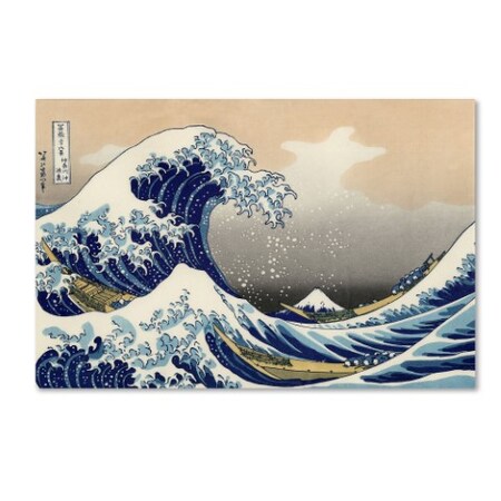4588さま2061 Trademark Fine Art Katsushika Hokusai 'The Great Kanagawa